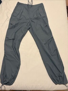 SHEIN Drawstring Cargo Jogger Pants - Slate Blue - Size XS